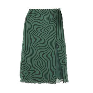 URBAN OUTFITTERS UNIQUE PRINTED MIDI SKIRT WITH SLIT
